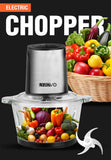 Lyrovo R7018 300-Watt Electric Chopper, Vegetable Chopper, Meat Grinder, Food Processor, Silver