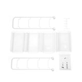 Voroly Alloy Steel 4 Tire Kitchen Organizer Trolley Racks - White