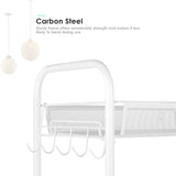 Voroly Alloy Steel 4 Tire Kitchen Organizer Trolley Racks - White